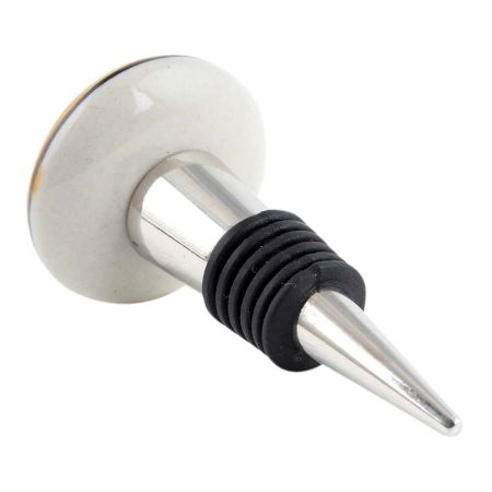 Mustard Fish Flat Ceramic Wine Bottle Stopper